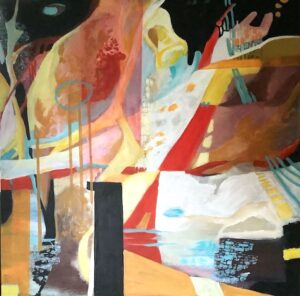 Et andet sted 4. Akryl på lærred. 100 x 100 cm